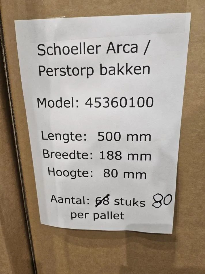 Schoeller Allibert Arca / Perstorp magazijn bakken